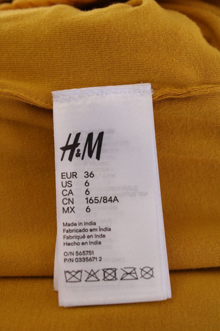 Balmain X H&M S/S Rope Detail Top Mustard 6