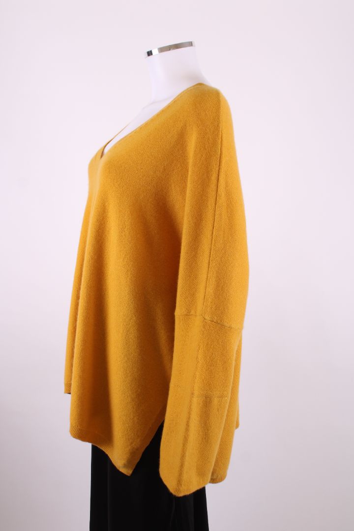 Amanda Wakeley L/S V Neck Jumper Mustard M