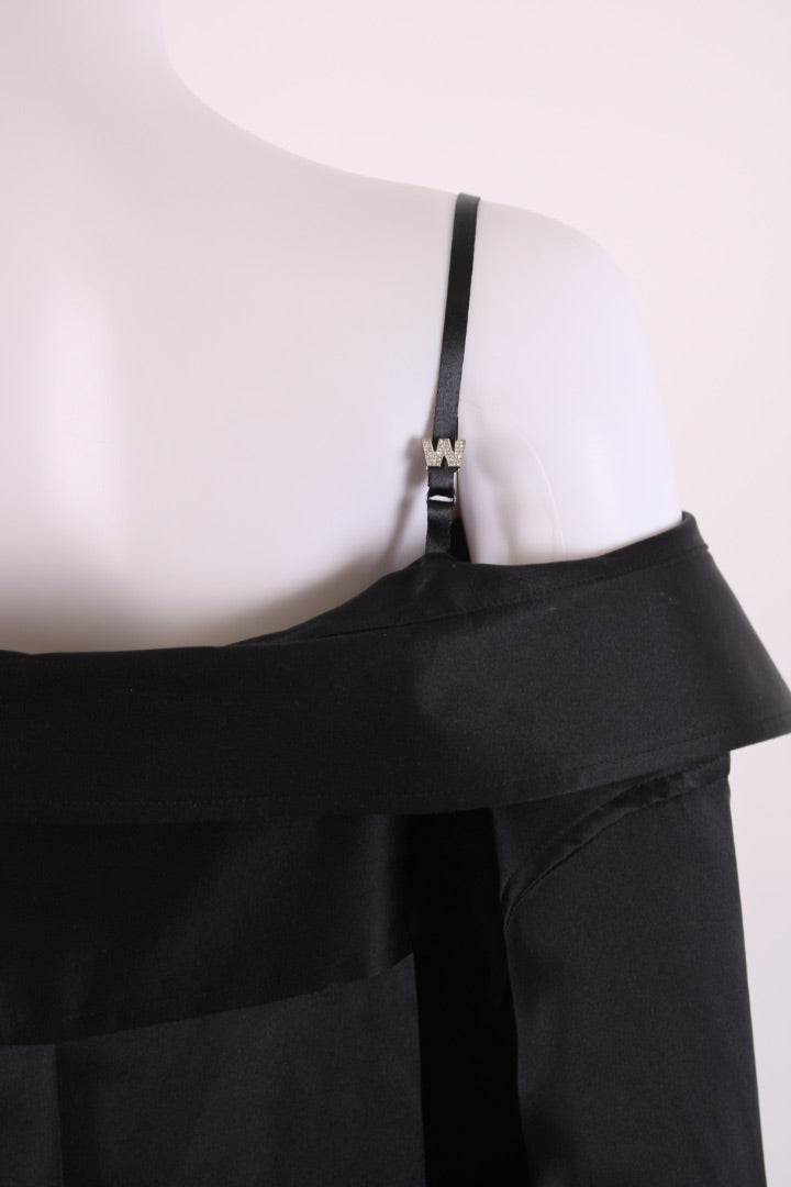 T By Alexander Wang L/S Satin Shirt Black M