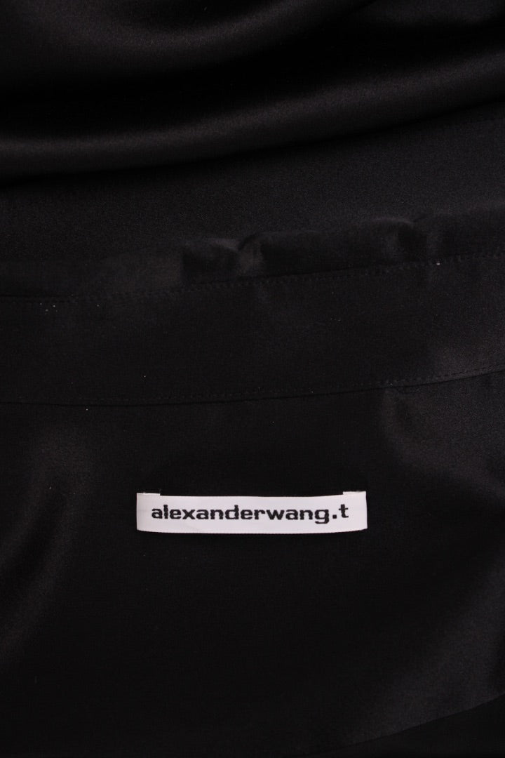 T By Alexander Wang L/S Satin Shirt Black M