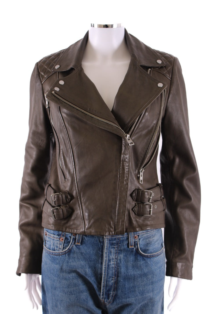 All Saints Eva Jacket Khaki 10