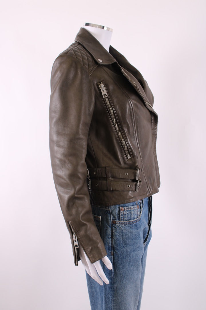 All Saints Eva Jacket Khaki 10