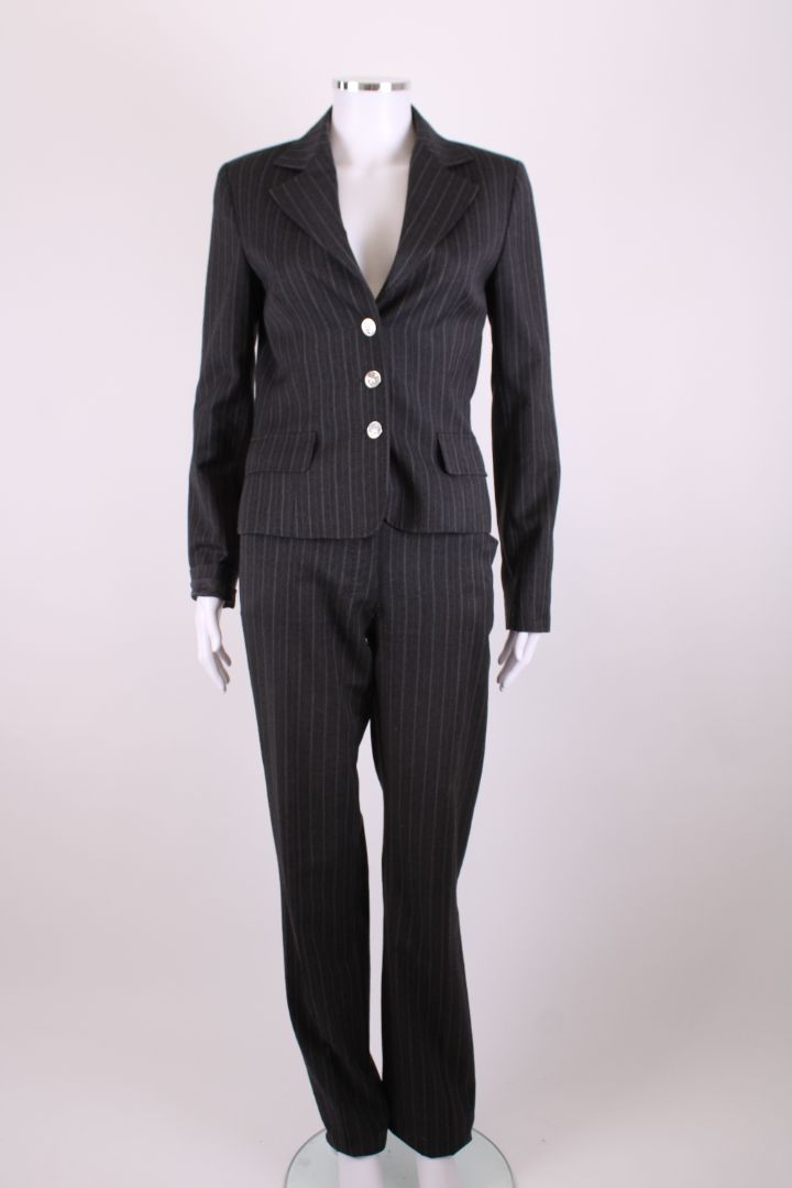 Dolce & Gabbana Stripe Trouser Suit Grey S