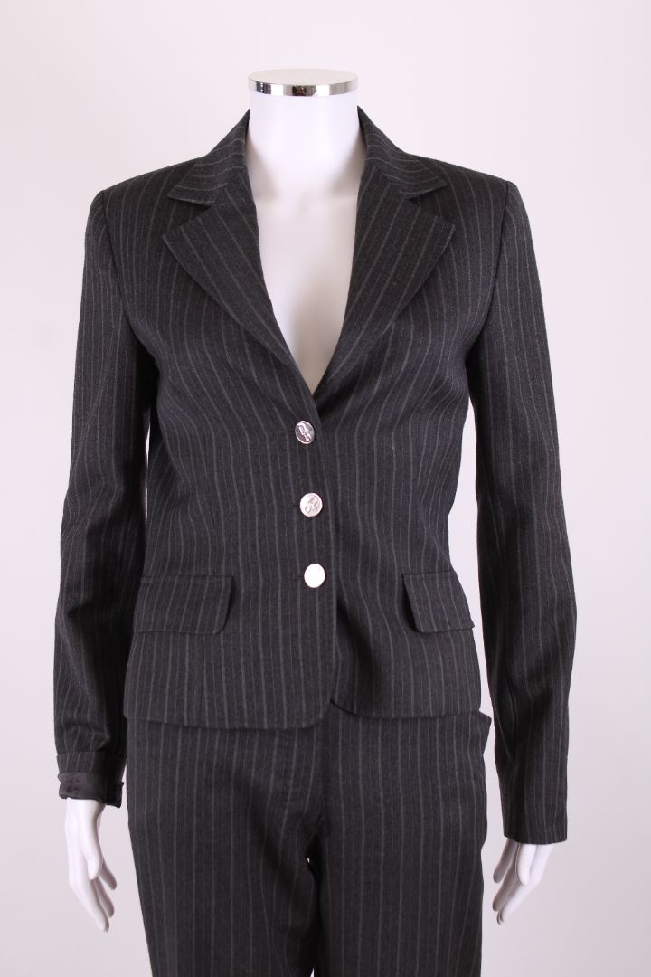 Dolce & Gabbana Stripe Trouser Suit Grey S