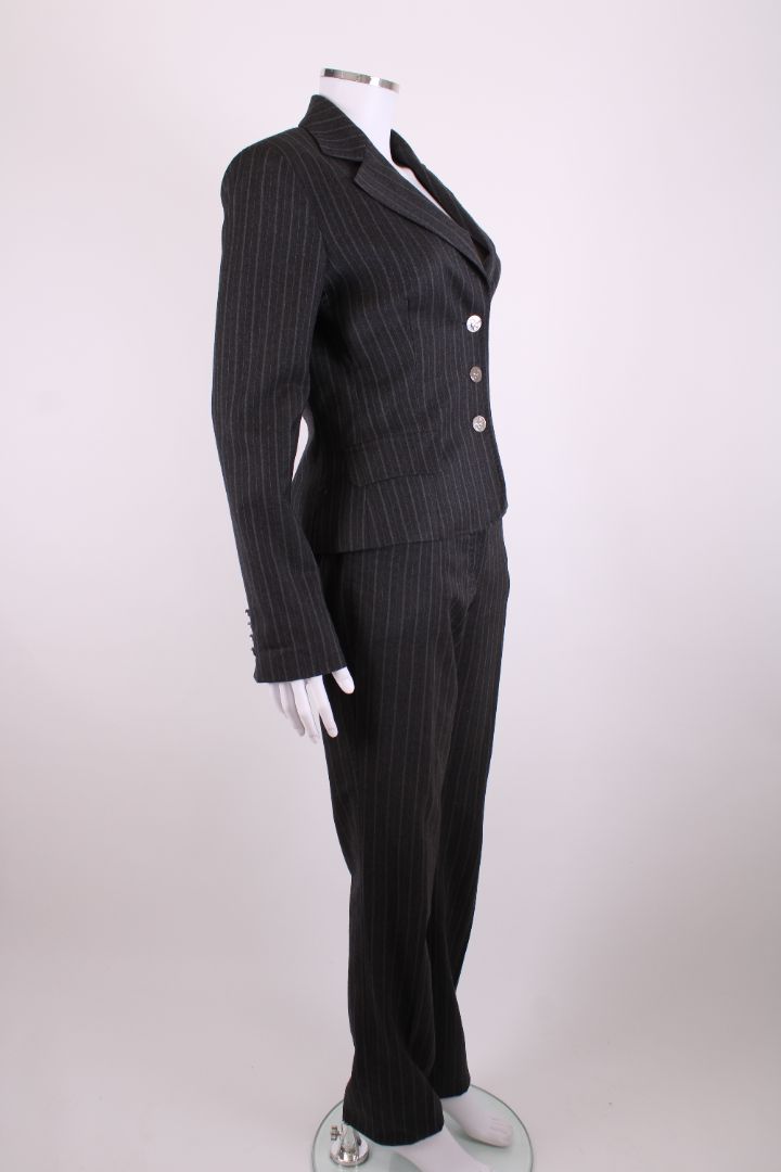Dolce & Gabbana Stripe Trouser Suit Grey S