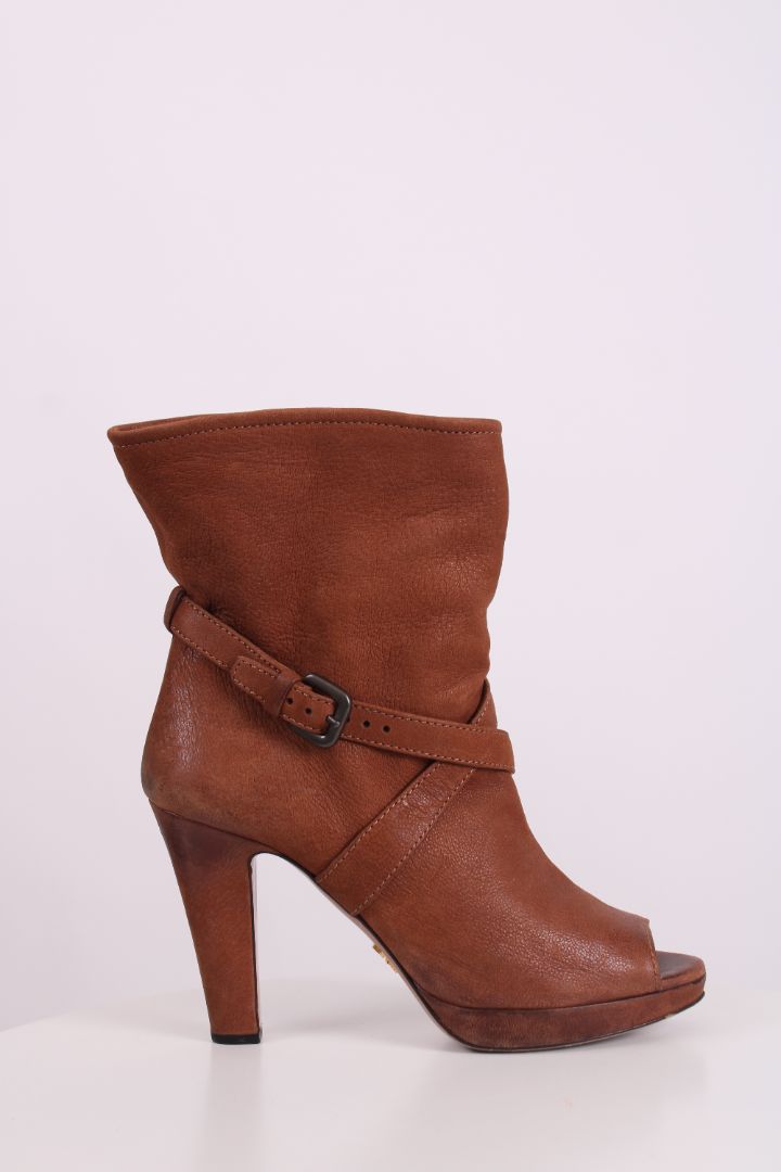 Prada Ankle High heel boots Tan 38.5