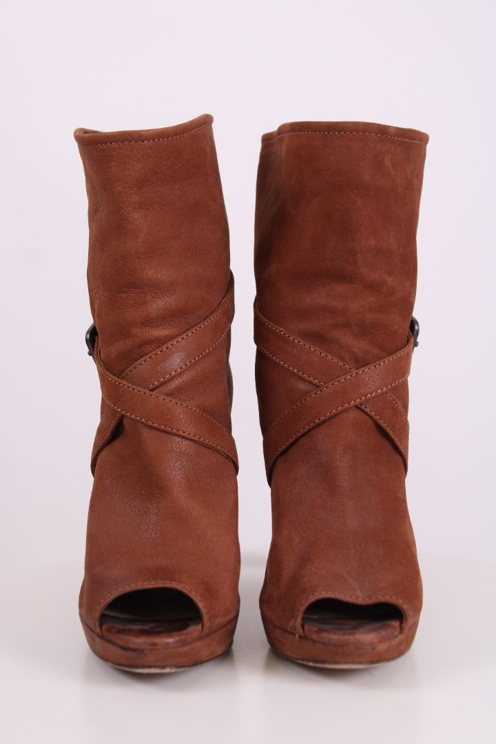 Prada Ankle High heel boots Tan 38.5