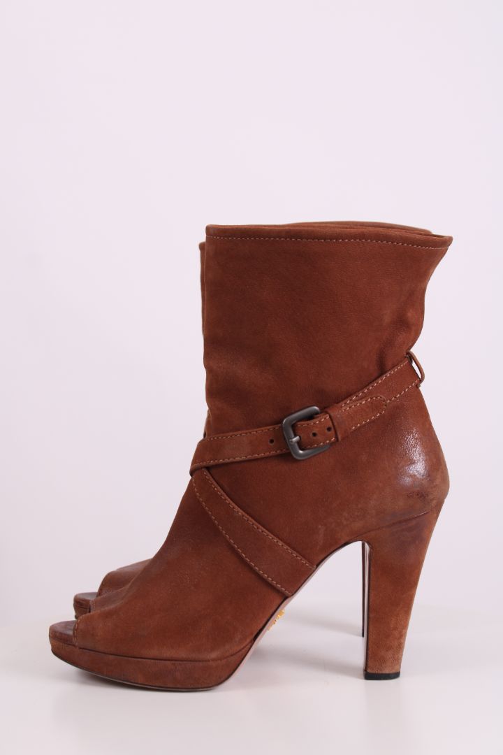 Prada Ankle High heel boots Tan 38.5