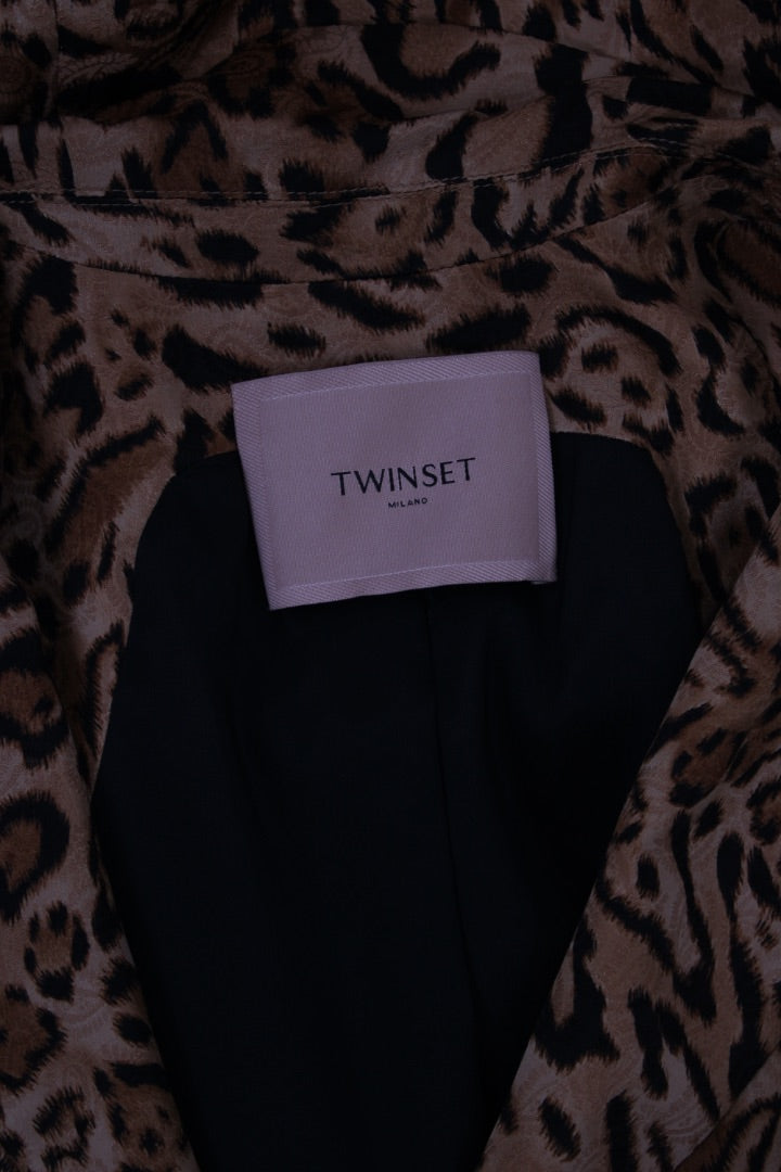 Twinset Waist Coat/ Trouser Co-Ord Leopard Print 10