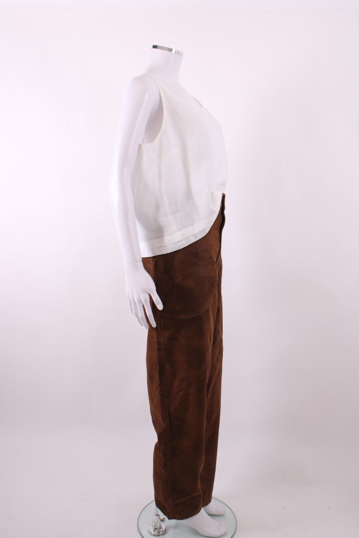 Isabel Marant Etoile Kelvina Faux Suede Jeans Brown 12