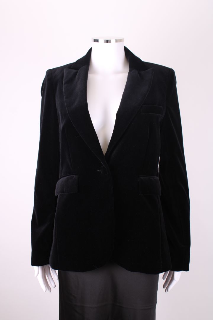 Tara Jarmon Velvet Blazer Black 12