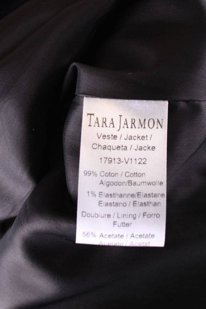 Tara Jarmon Velvet Blazer Black 12