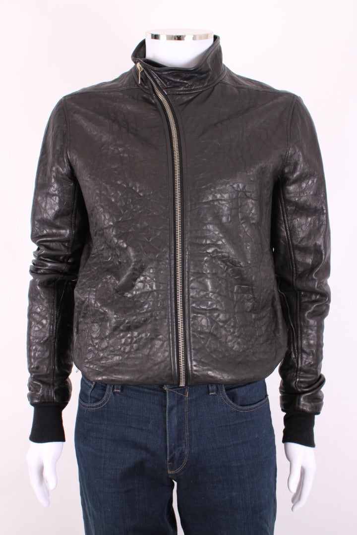 Rick Ownes L/S Leather Jacket Black L