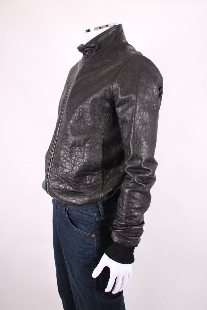 Rick Ownes L/S Leather Jacket Black L