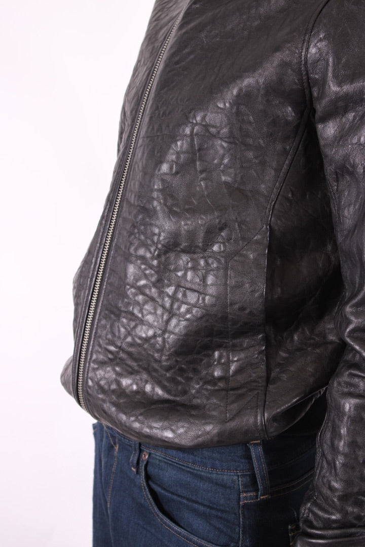 Rick Ownes L/S Leather Jacket Black L