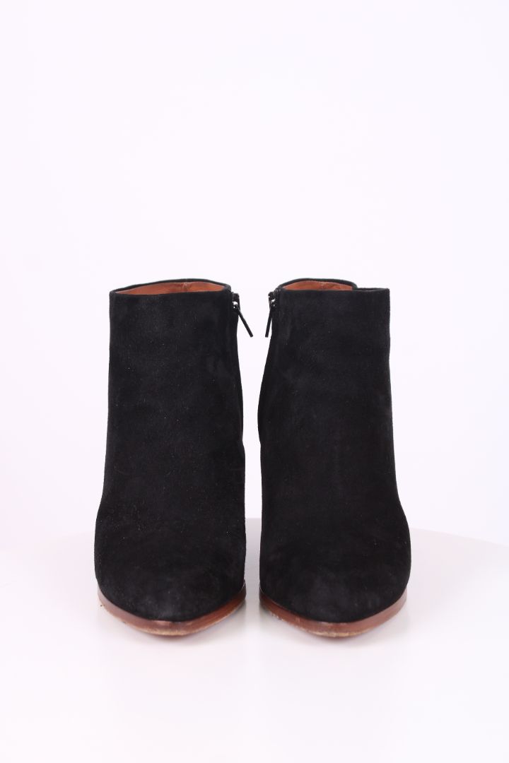 Celine Suede Wedge Boots Black 39