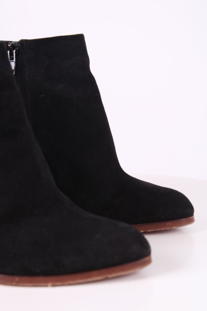 Celine Suede Wedge Boots Black 39