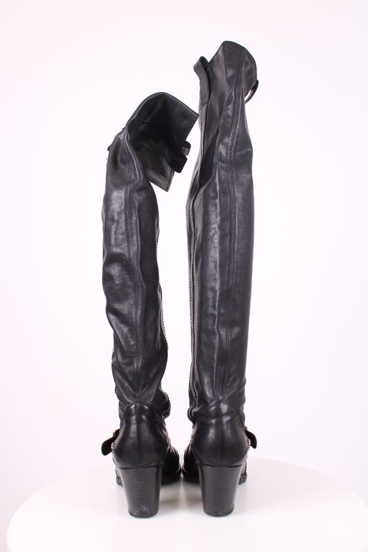 Dior Leather knee high heeled boot Black 39