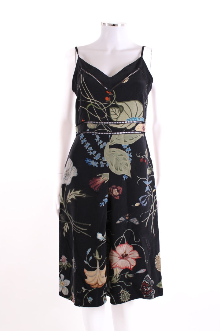 Gucci S/S Kris Knight Floral Dress Black/ Khaki 10
