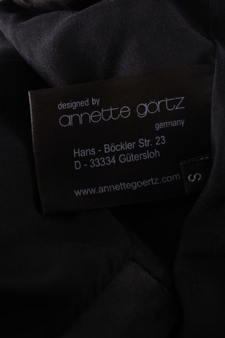 Annette Gortz L/S Leather Knitted Sleeve Jacket Black S