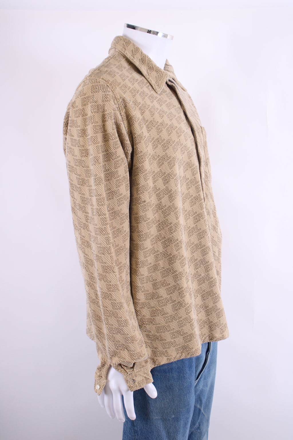 ERL Logo Print Shirt Beige XL