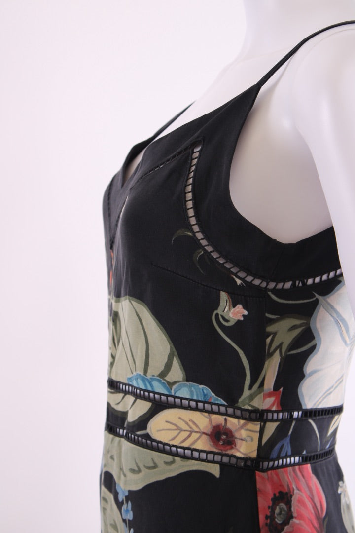 Gucci S/S Kris Knight Floral Dress Black/ Khaki 10