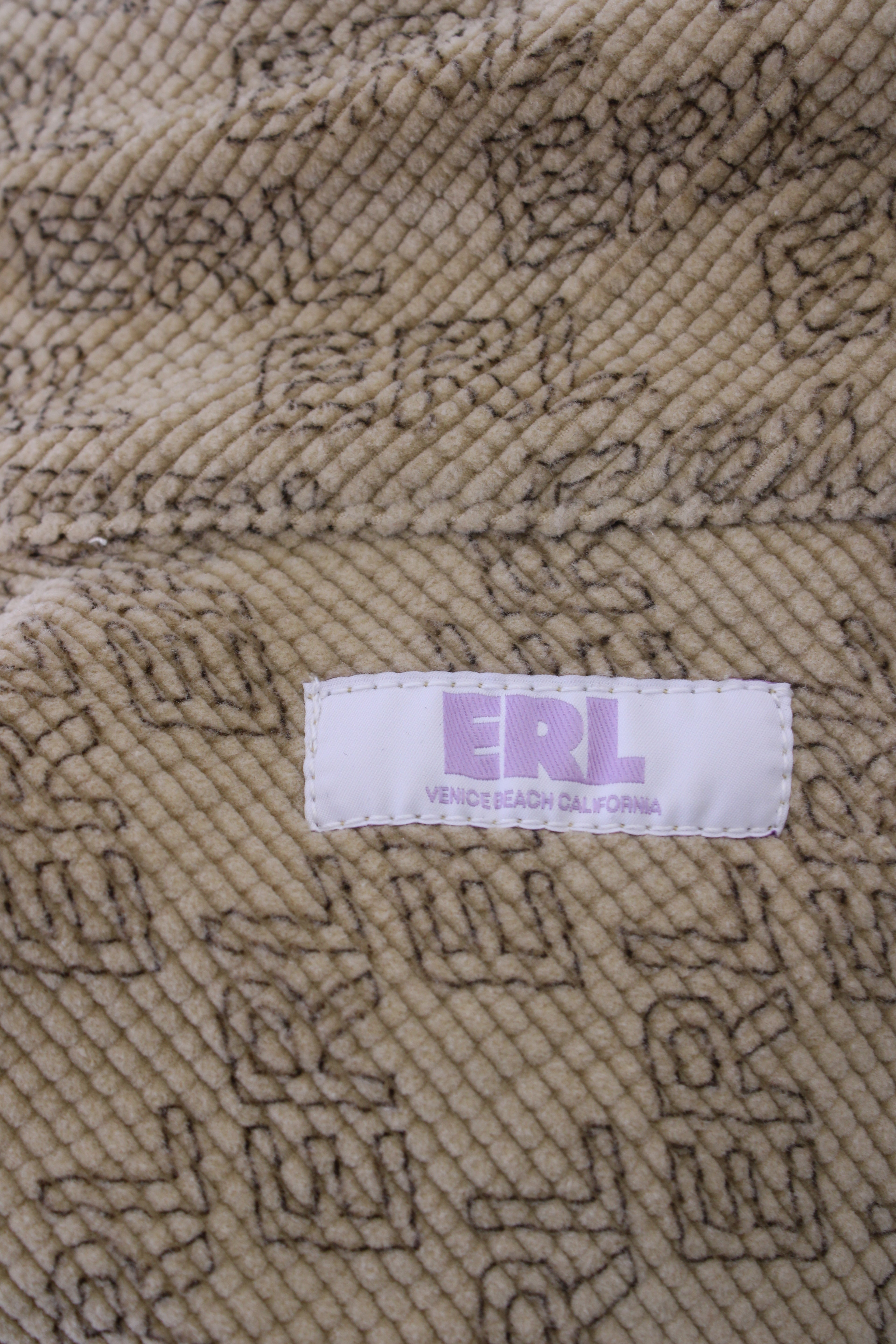 ERL Logo Print Shirt Beige XL