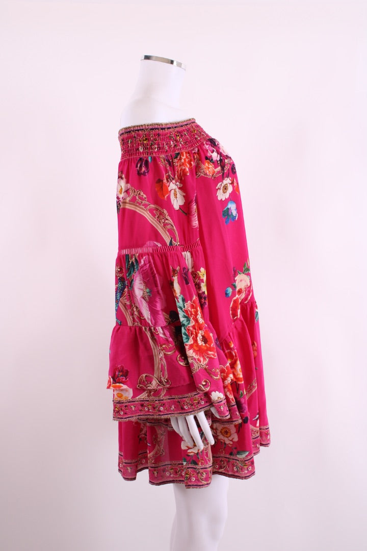 Camilla embellished beach dress pink floral L