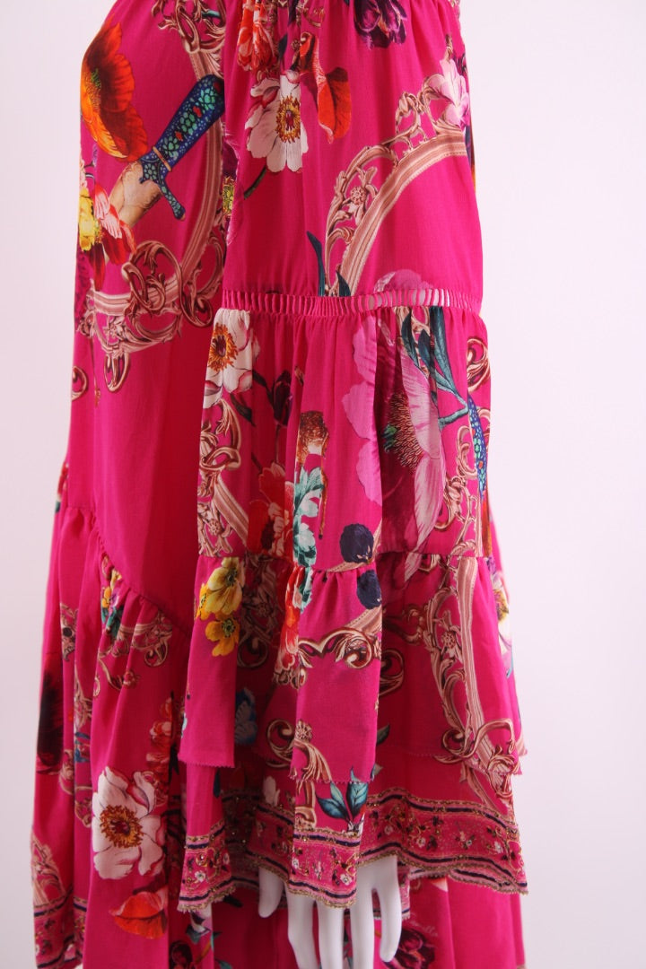 Camilla embellished beach dress pink floral L