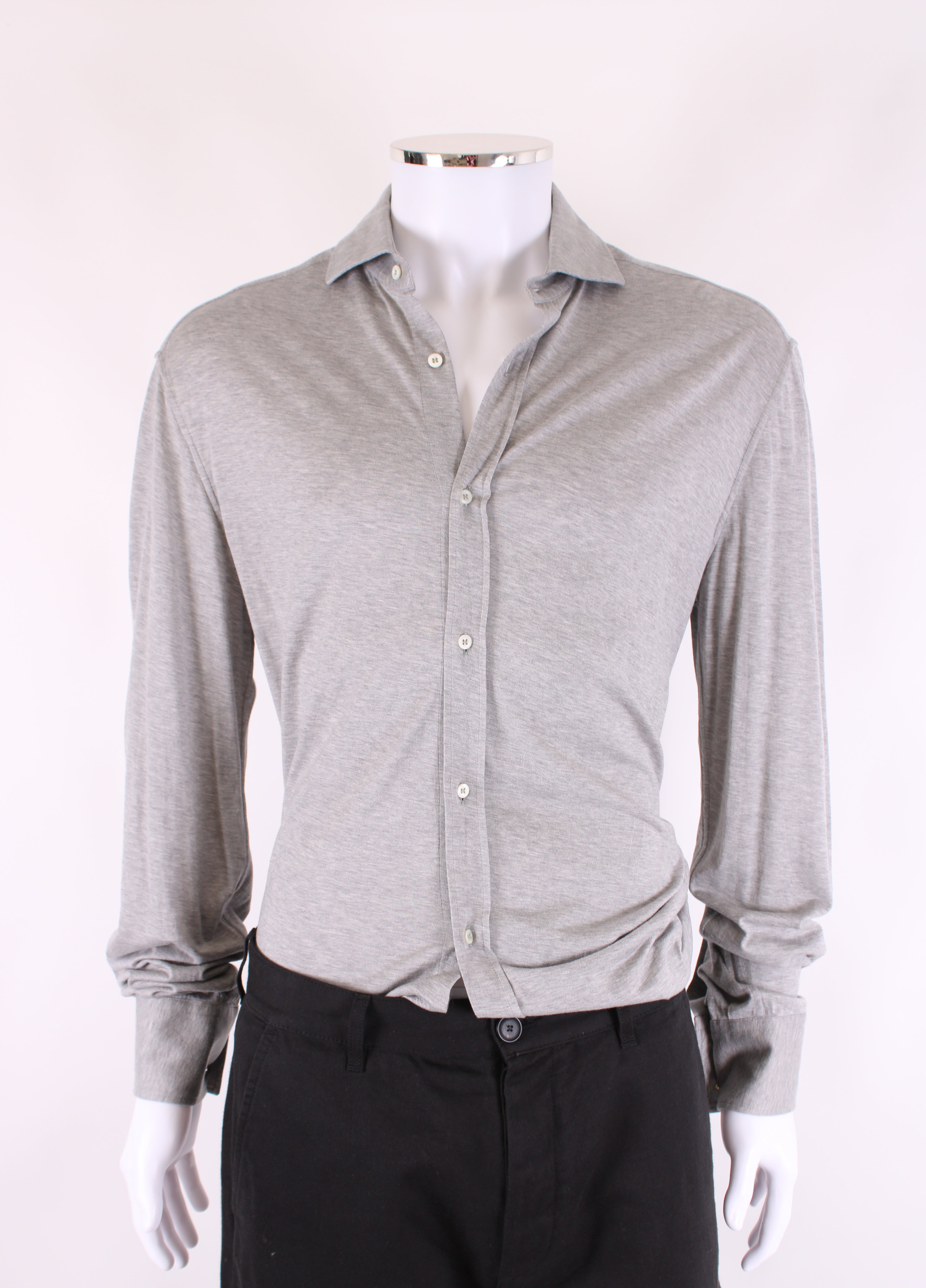 Brunello Cucinelli L/S Polo Shirt Grey XL