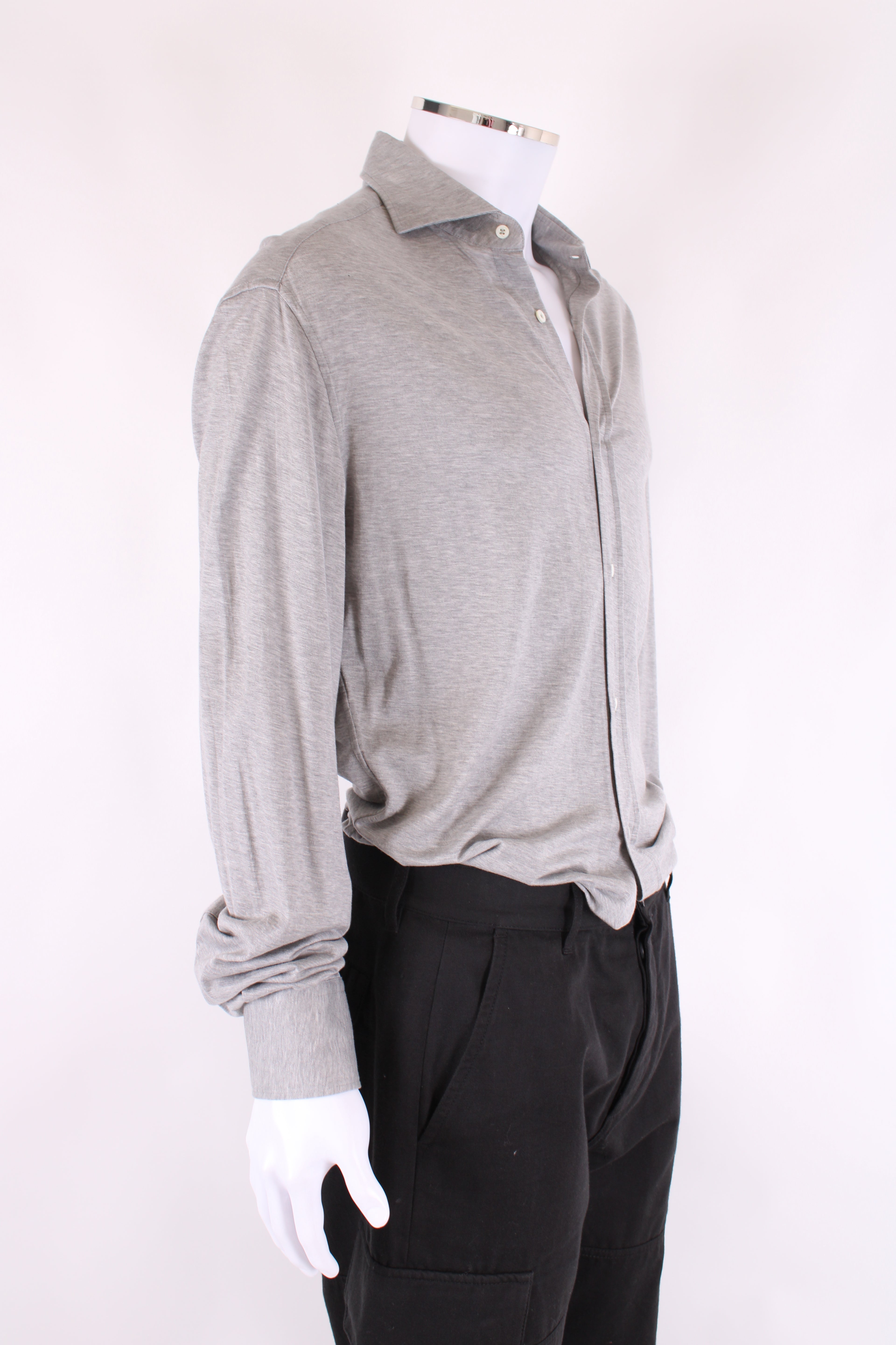 Brunello Cucinelli L/S Polo Shirt Grey XL