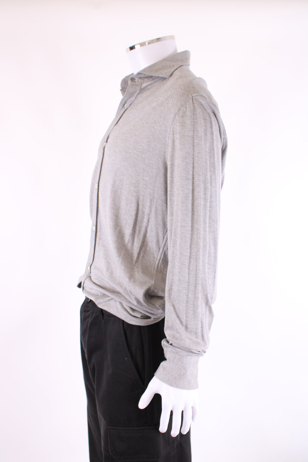 Brunello Cucinelli L/S Polo Shirt Grey XL