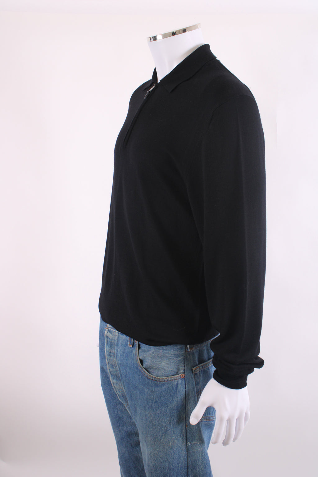 Canali L/S Half Zip Jumper Black 4XL