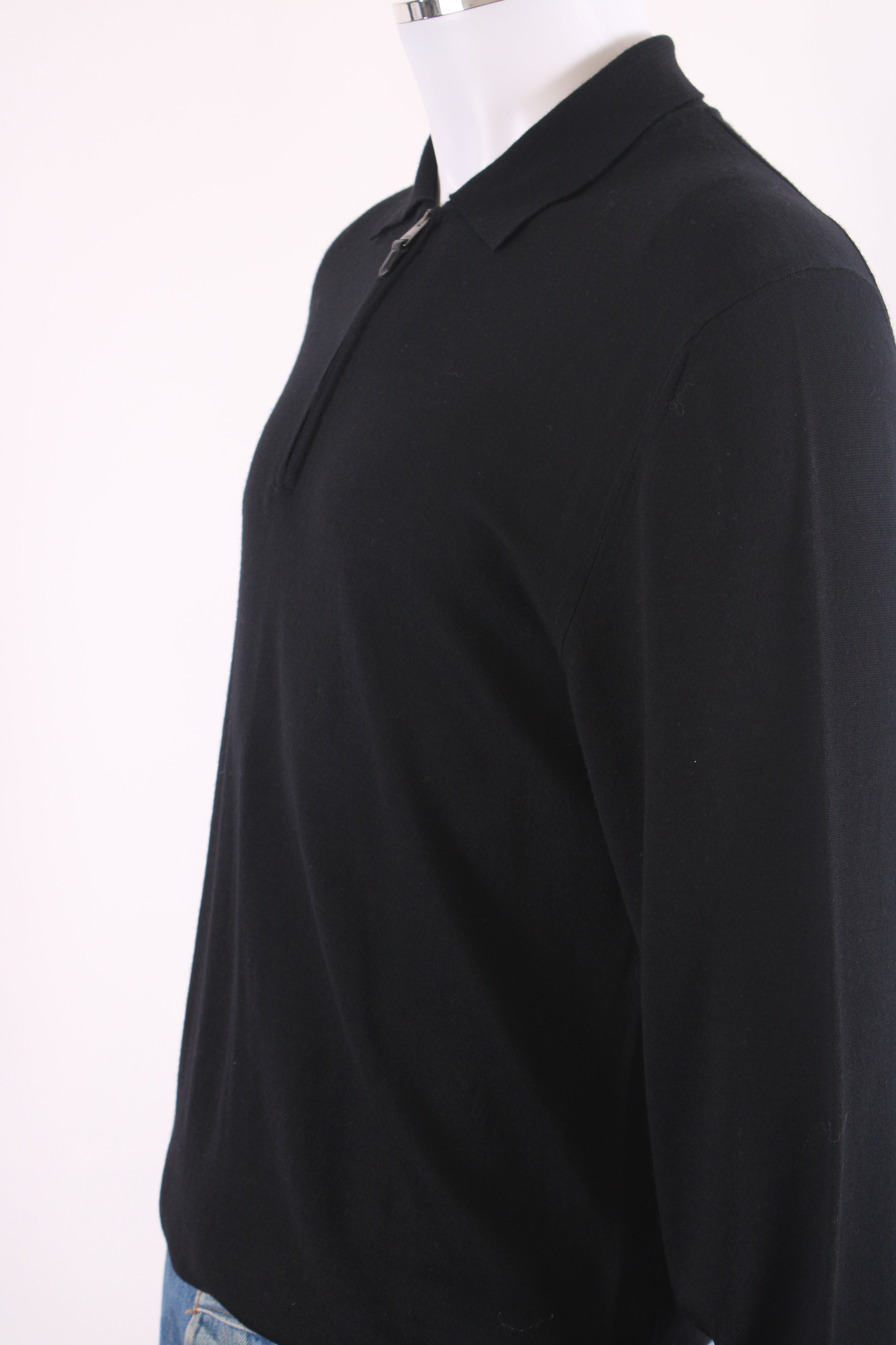 Canali L/S Half Zip Jumper Black 4XL