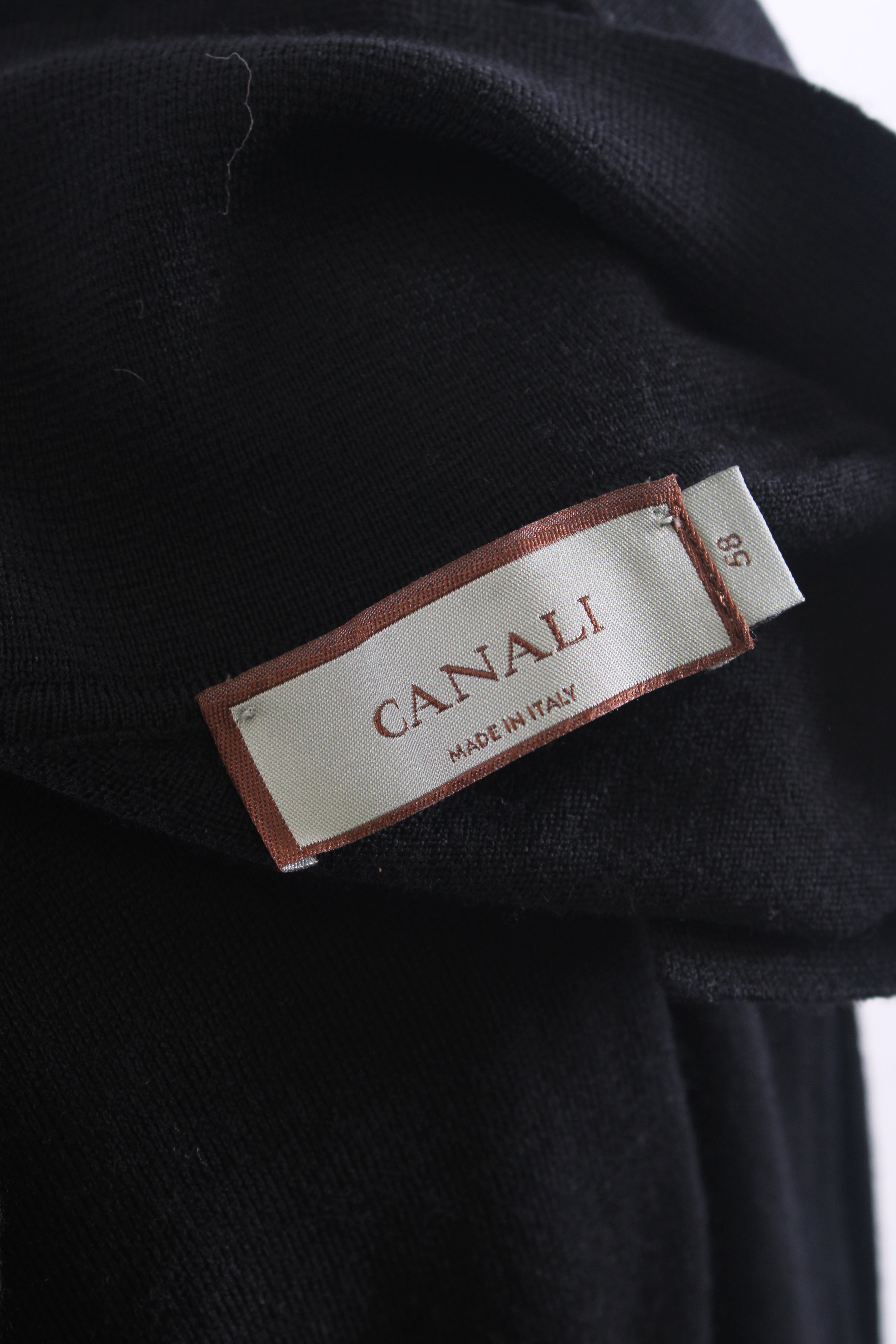 Canali L/S Half Zip Jumper Black 4XL