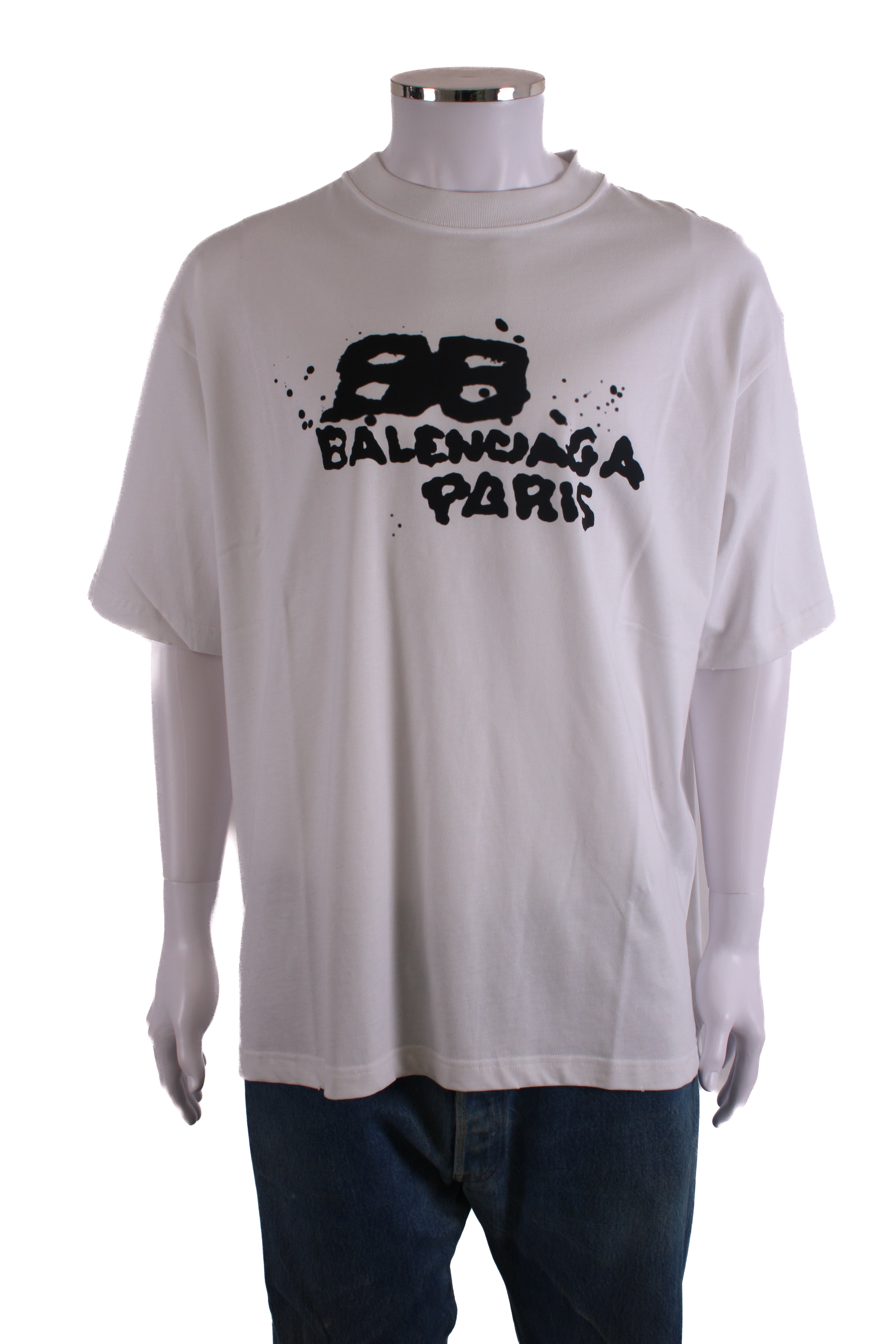 Balenciaga Graffiti Logo T-shirt White/ Black XXL
