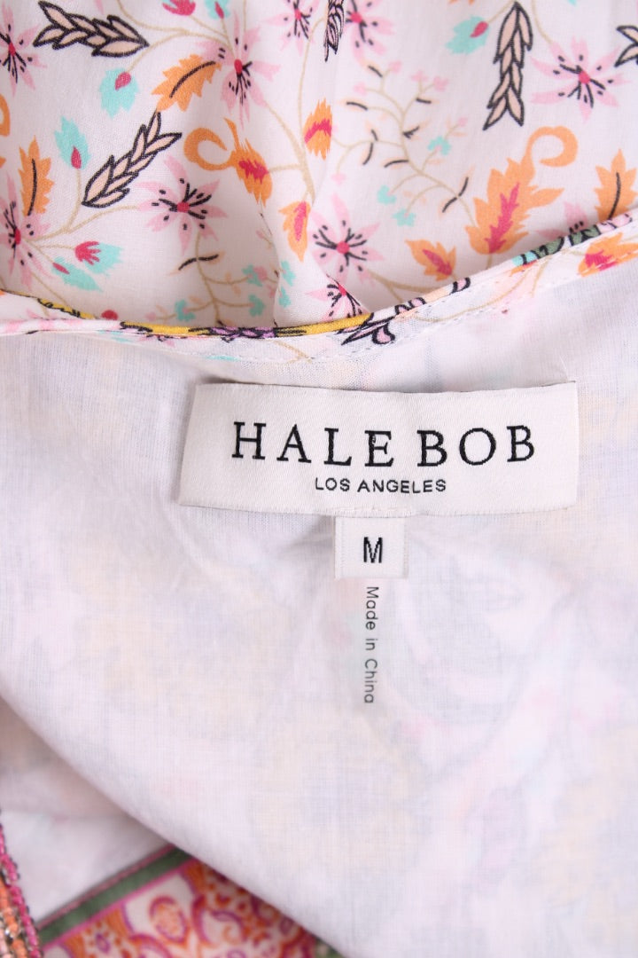 Hale Bob S/S Floral Beaded Dress Multi Coloured M