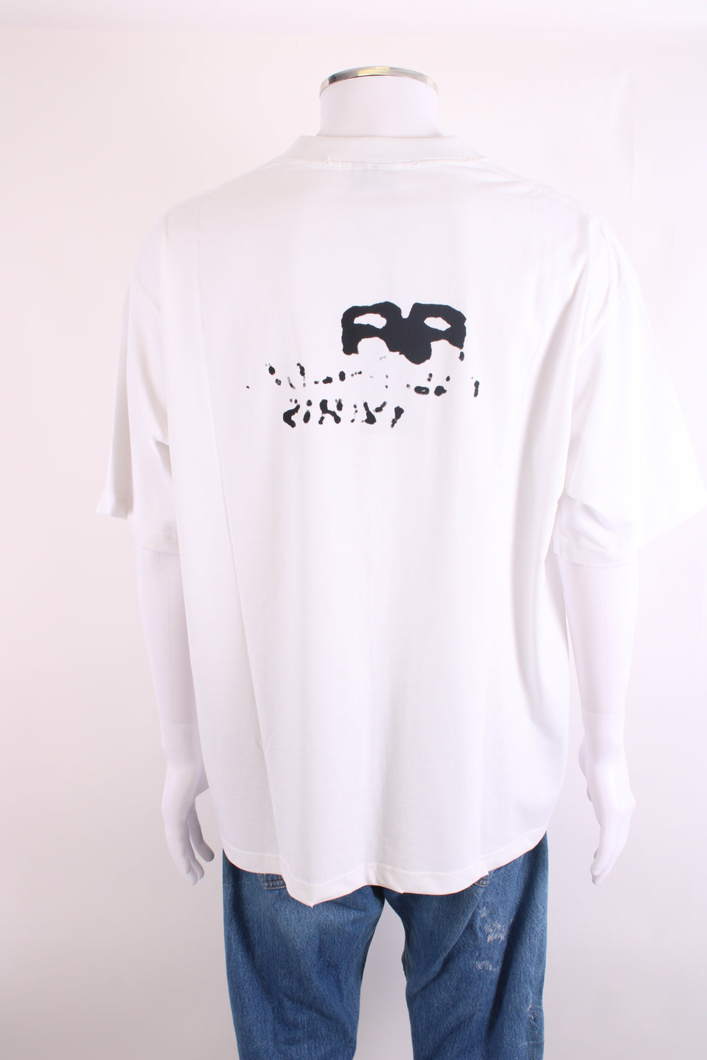 Balenciaga Graffiti Logo T-shirt White/ Black XXL