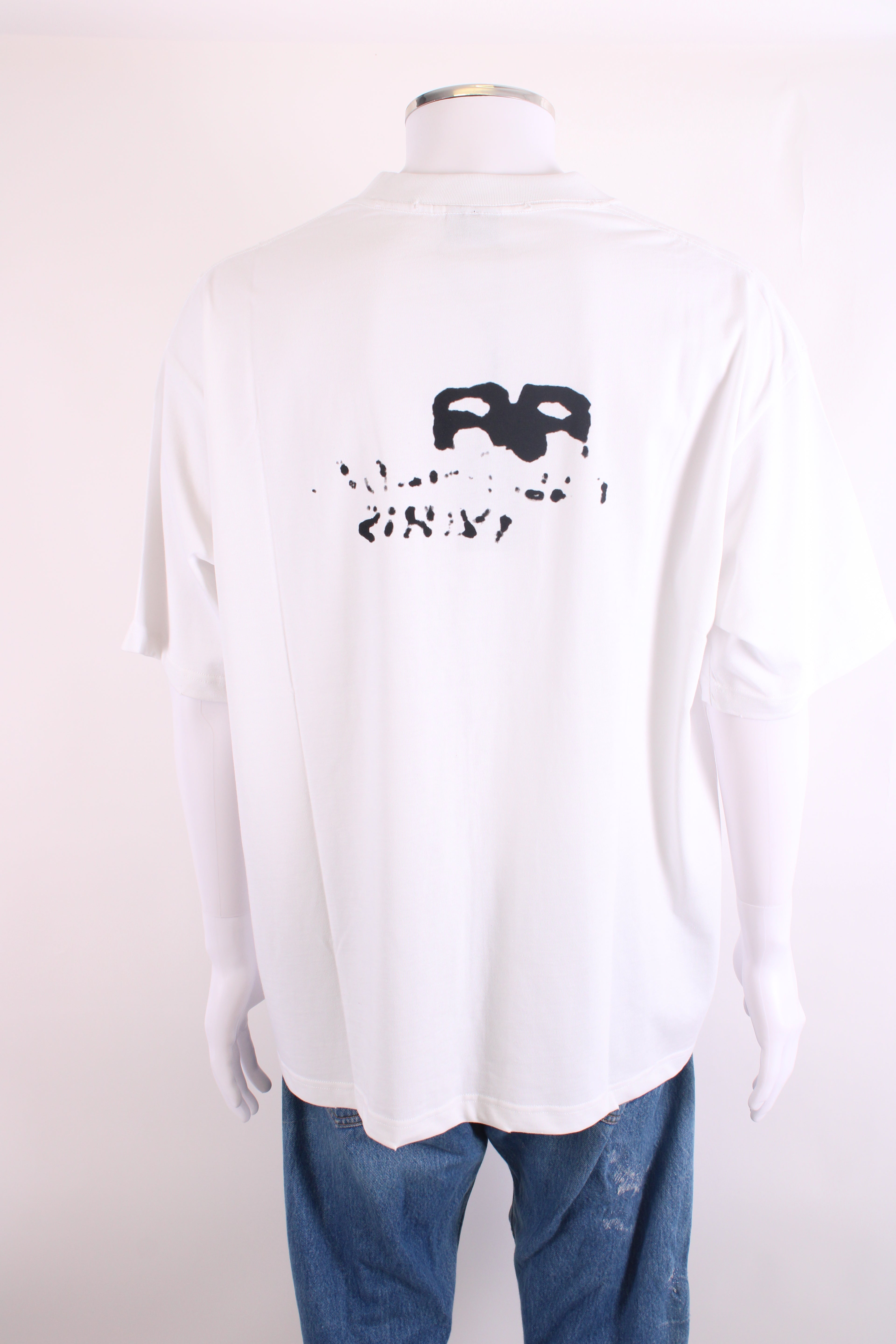 Balenciaga Graffiti Logo T-shirt White/ Black XXL