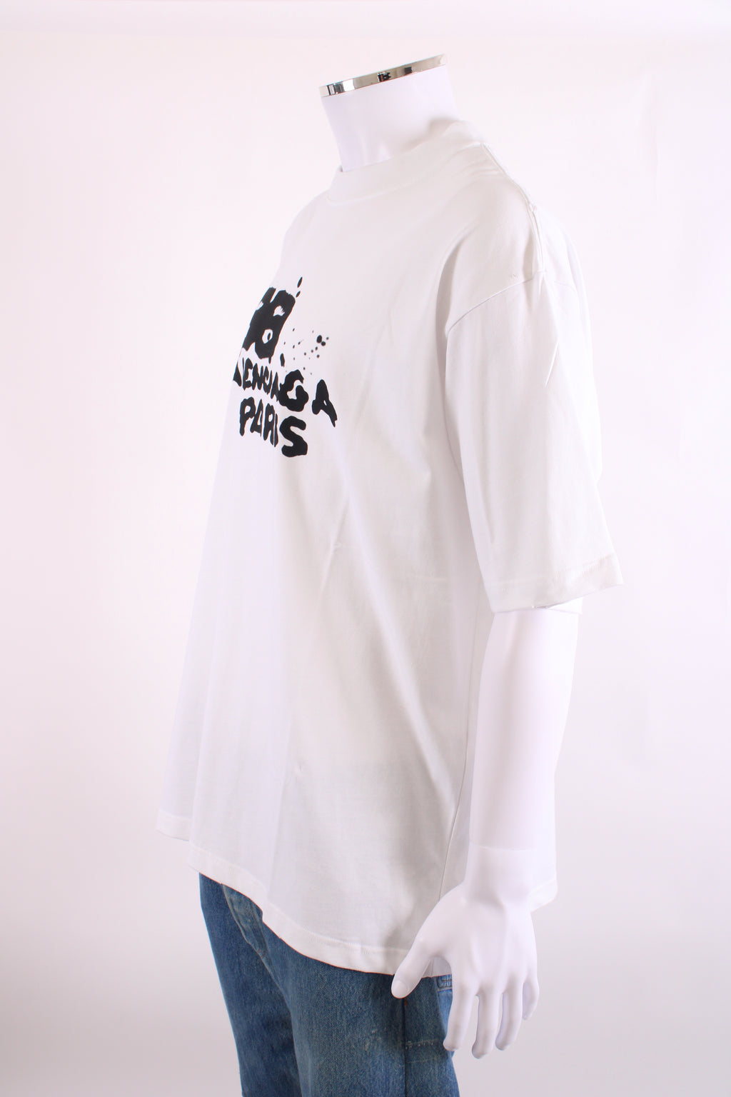 Balenciaga Graffiti Logo T-shirt White/ Black XXL