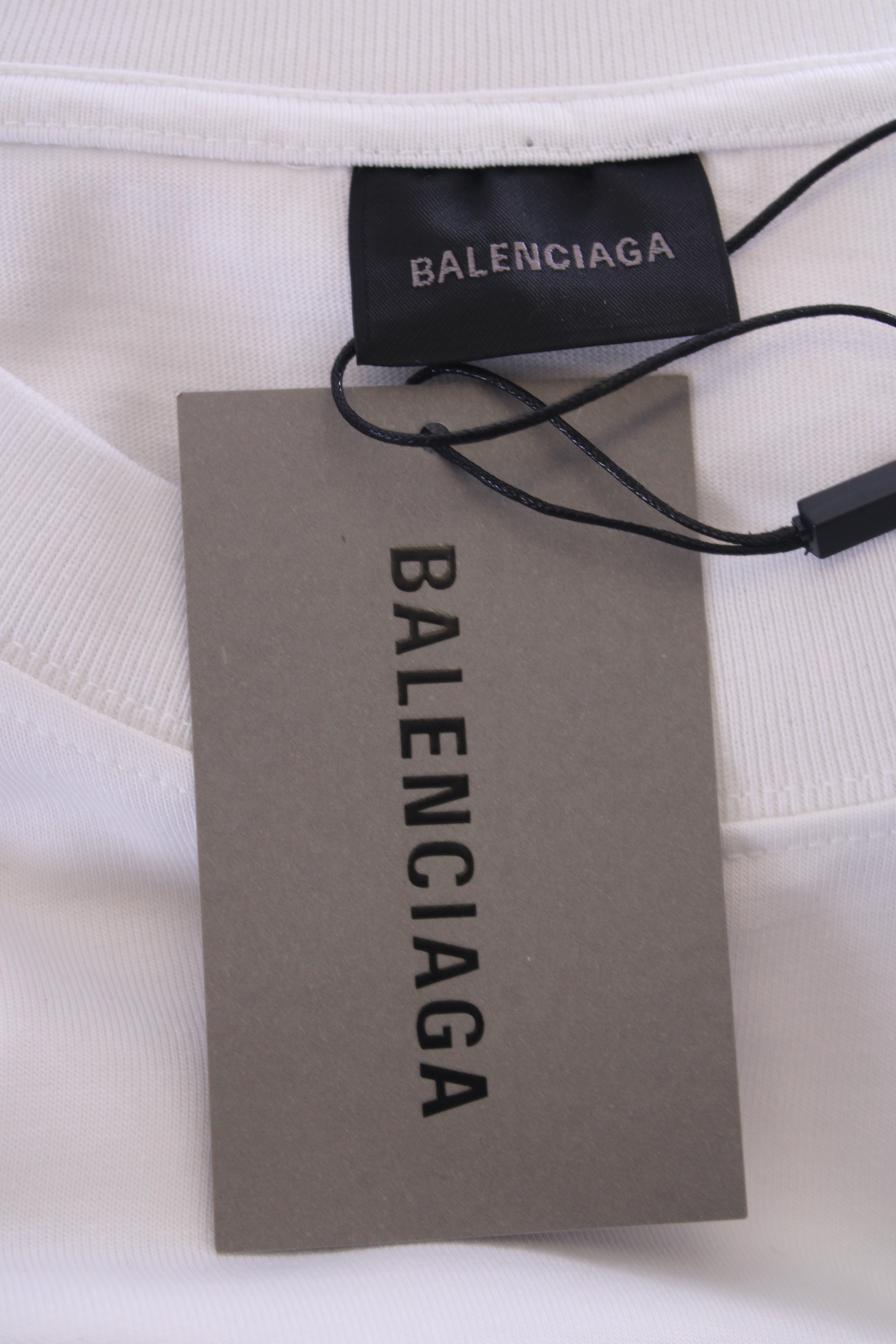 Balenciaga Graffiti Logo T-shirt White/ Black XXL