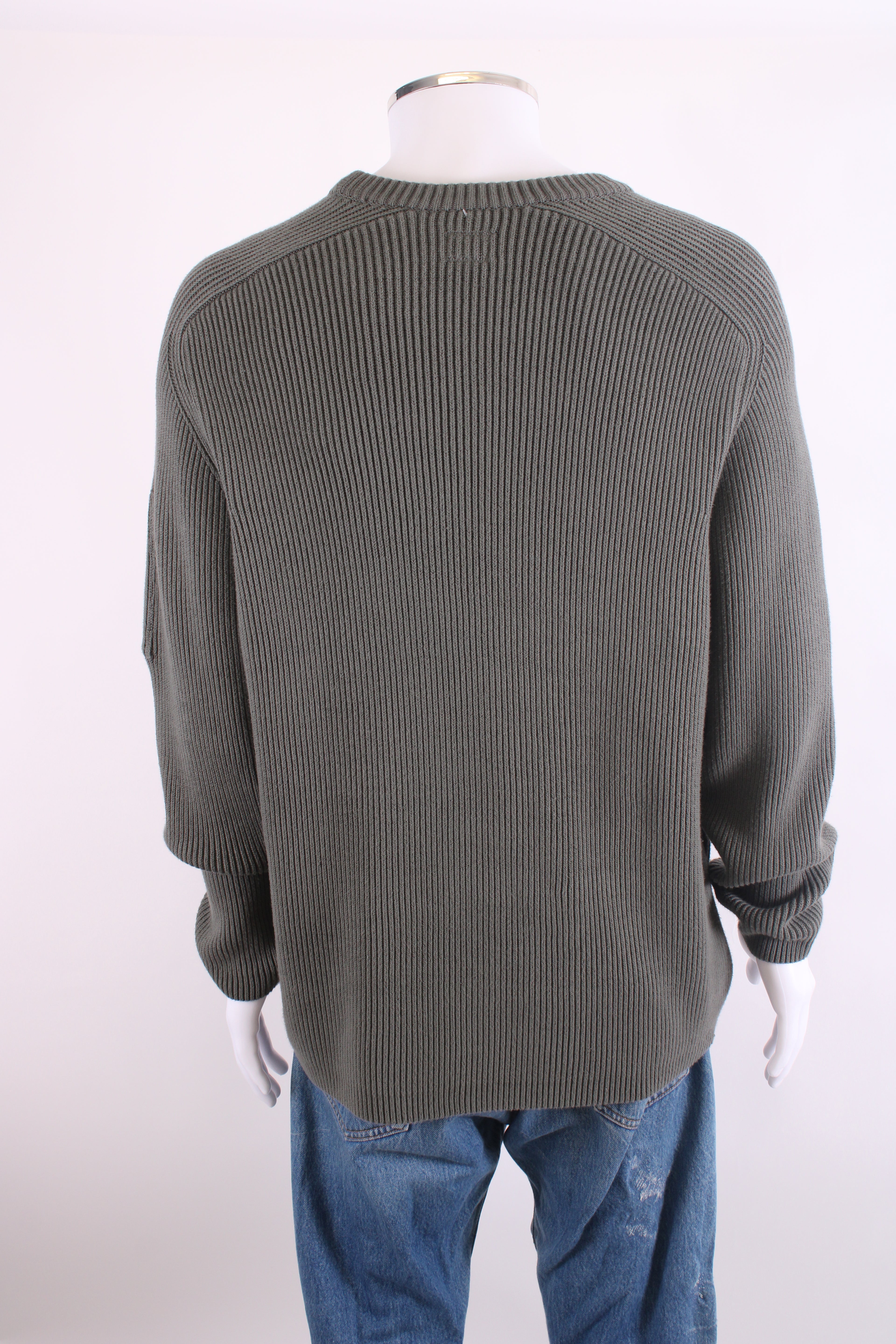 CP Company L/S Ribbed Knit Jumper Khaki XXL