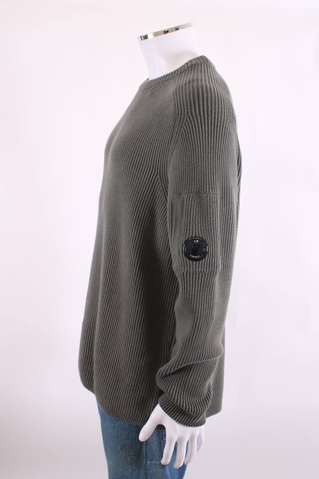 CP Company L/S Ribbed Knit Jumper Khaki XXL