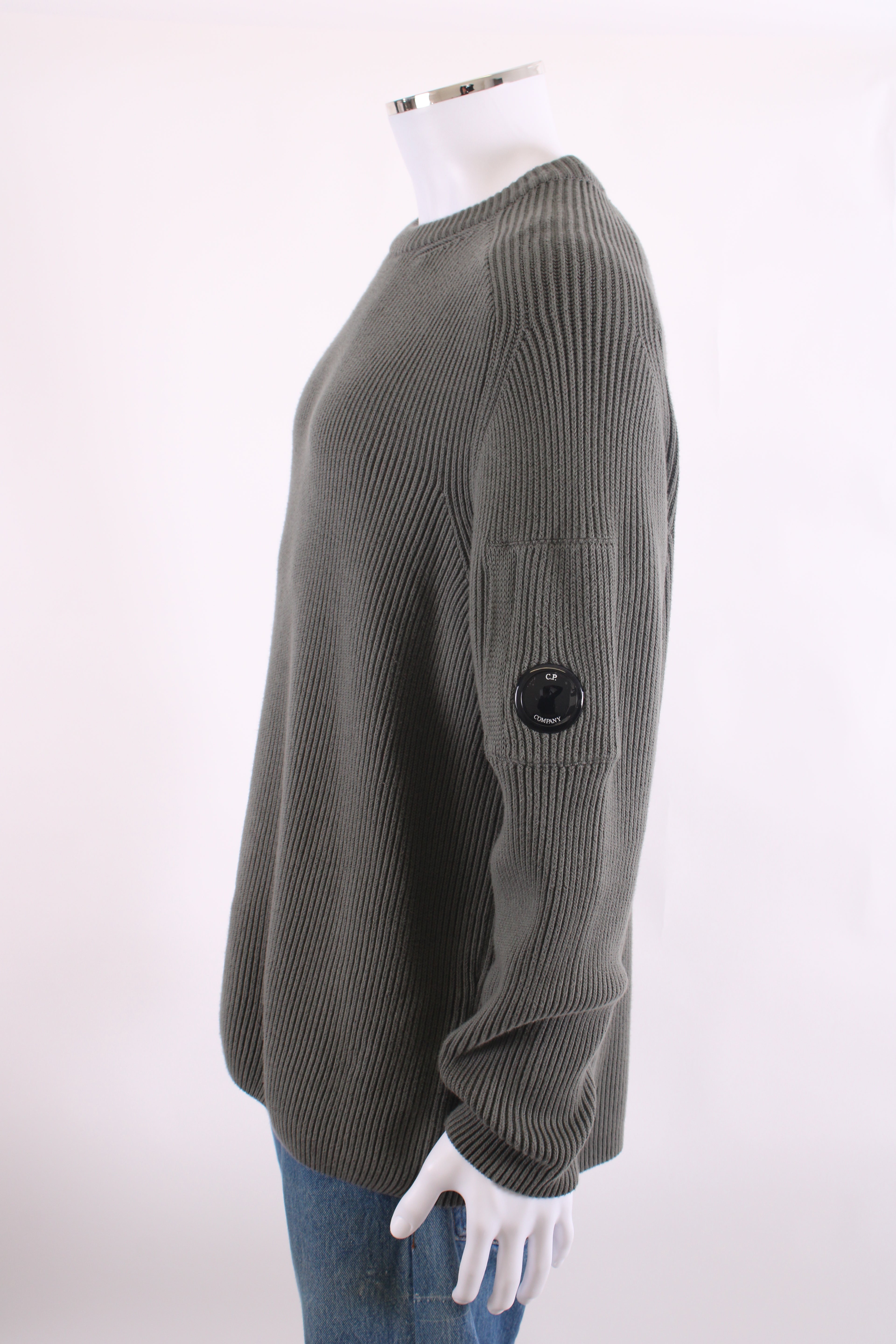 CP Company L/S Ribbed Knit Jumper Khaki XXL
