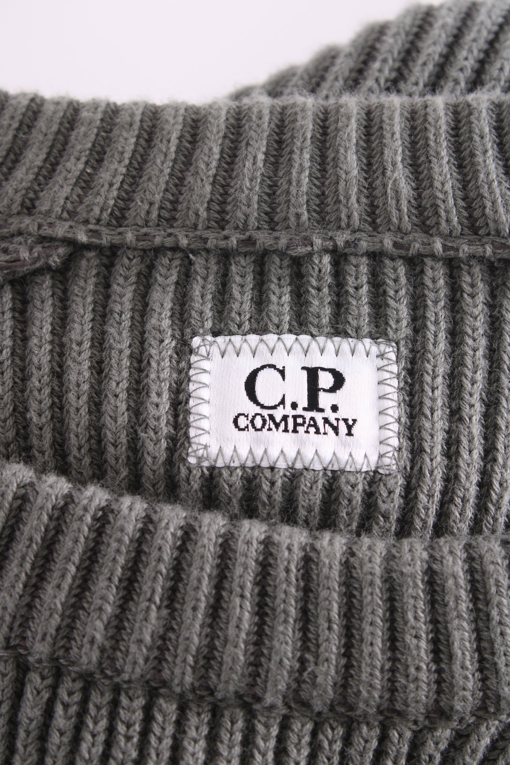 CP Company L/S Ribbed Knit Jumper Khaki XXL