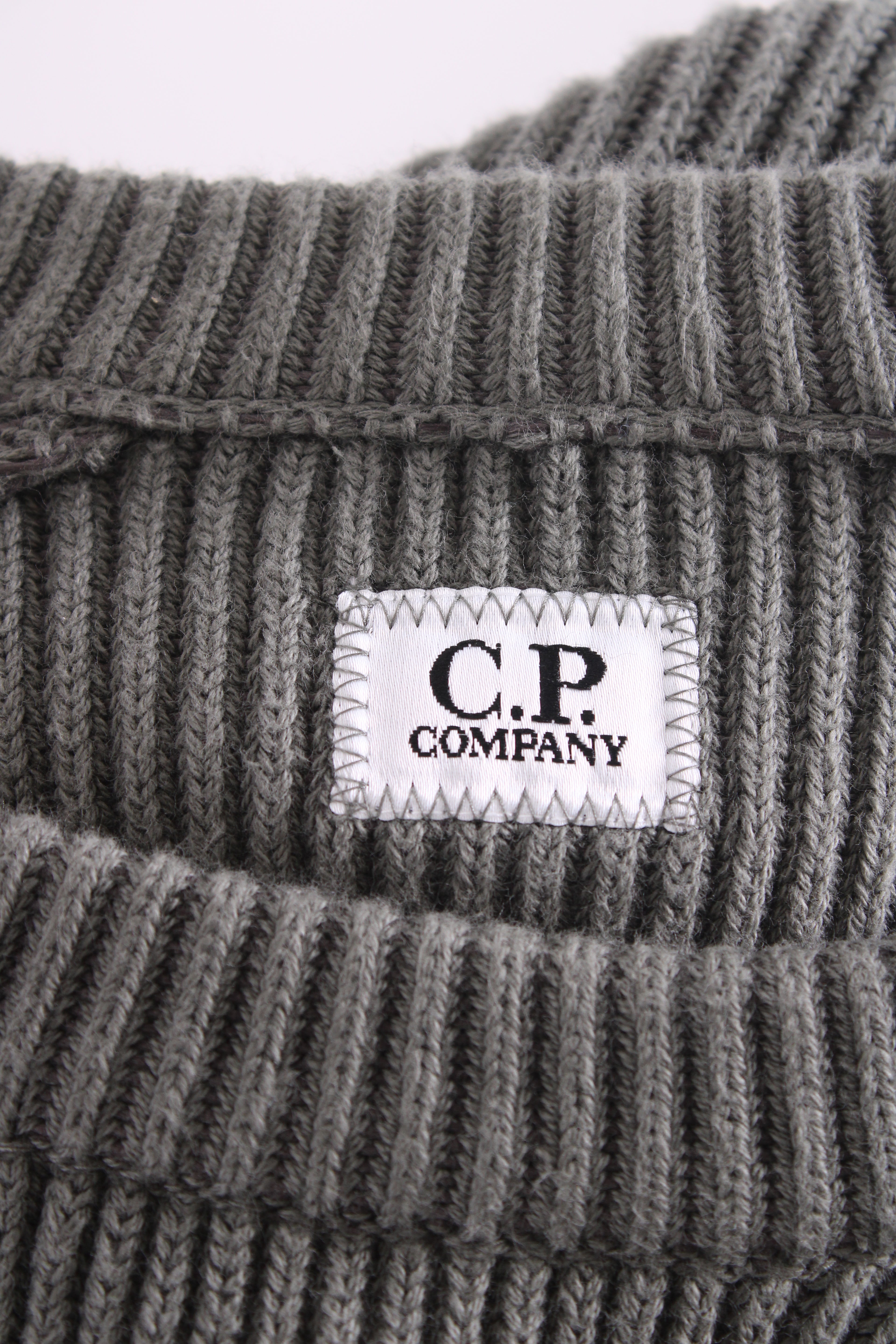 CP Company L/S Ribbed Knit Jumper Khaki XXL
