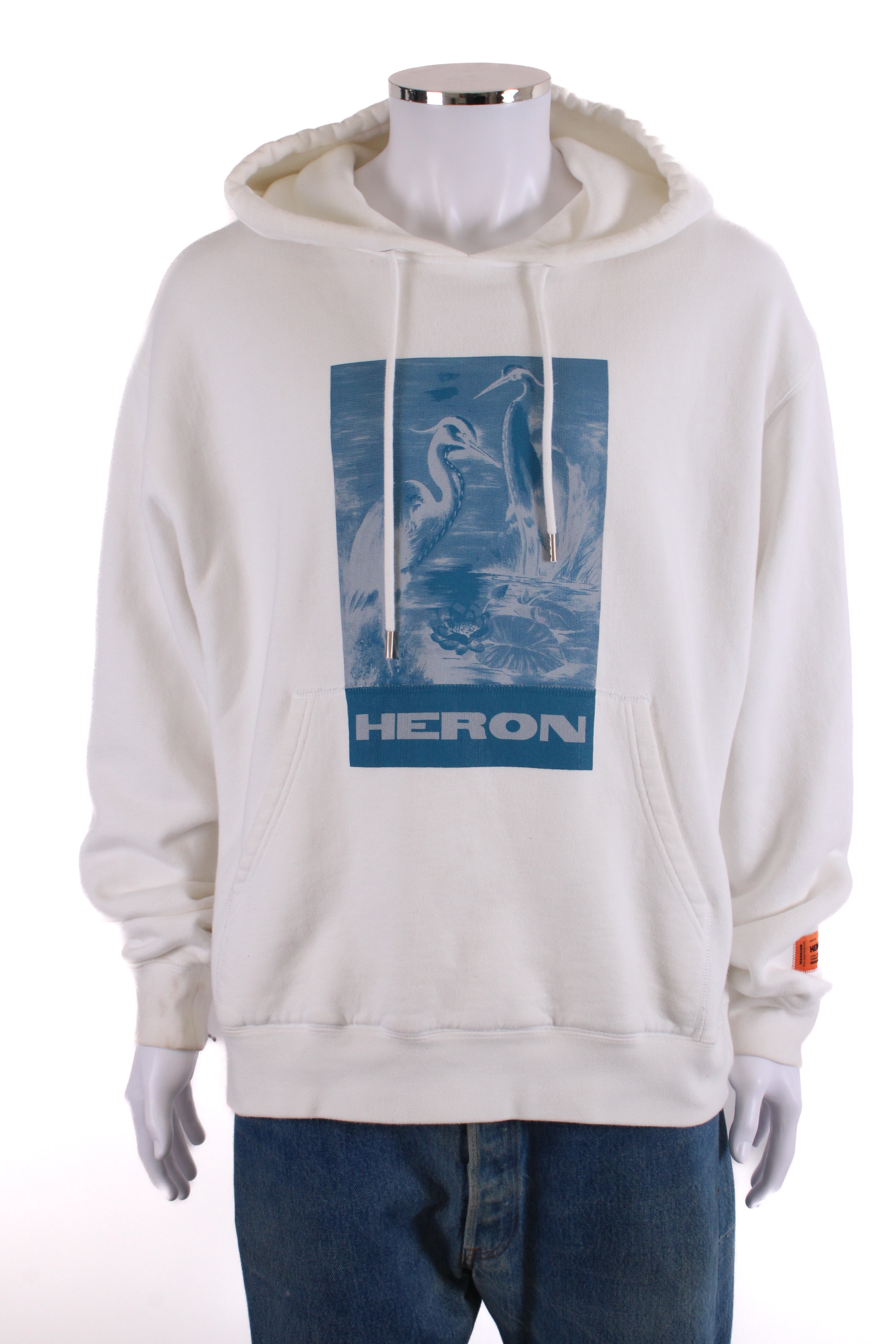 Heron Preston Blue Halo Hoodie White L