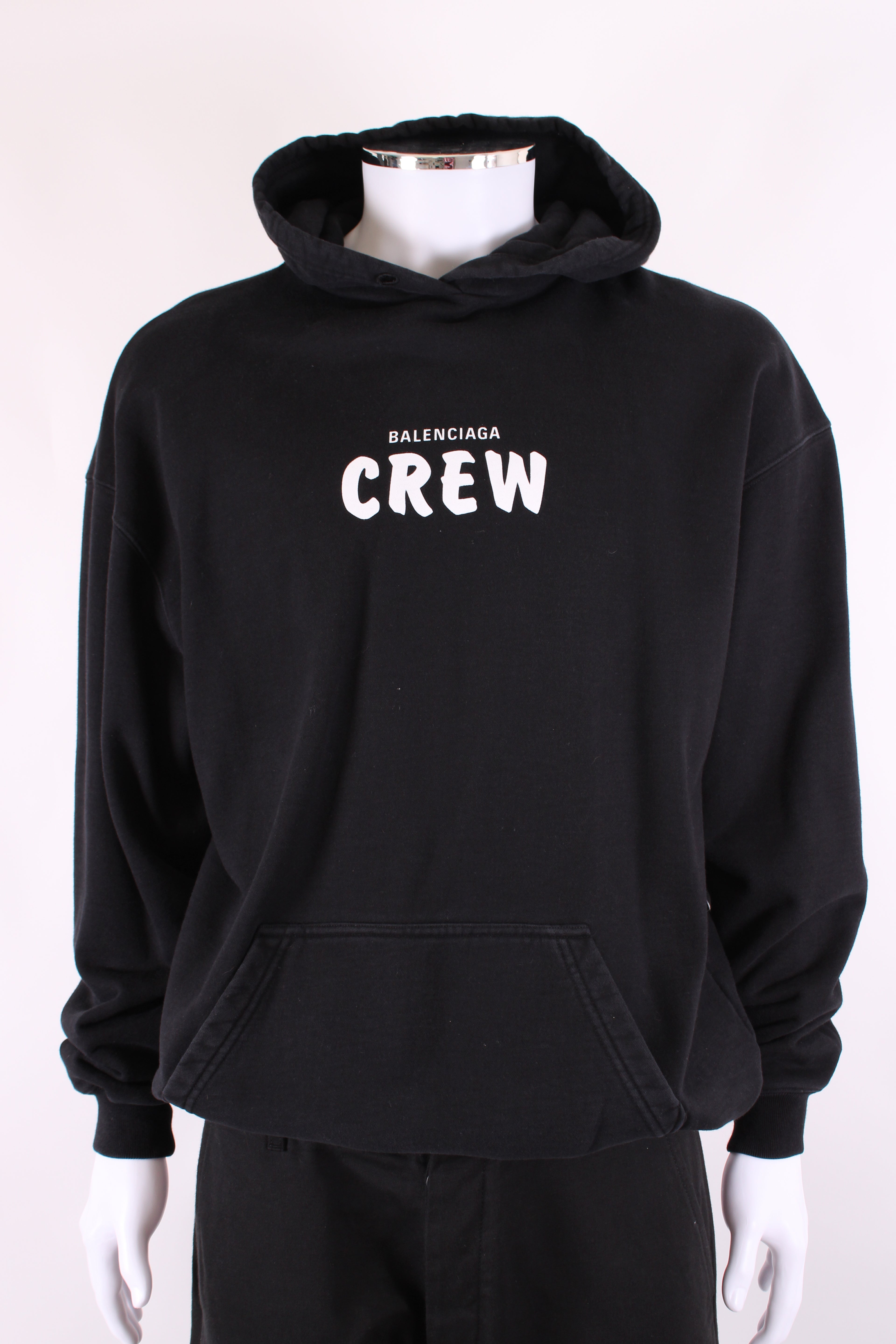 Balenciaga L/S Logo Hoodie Black S