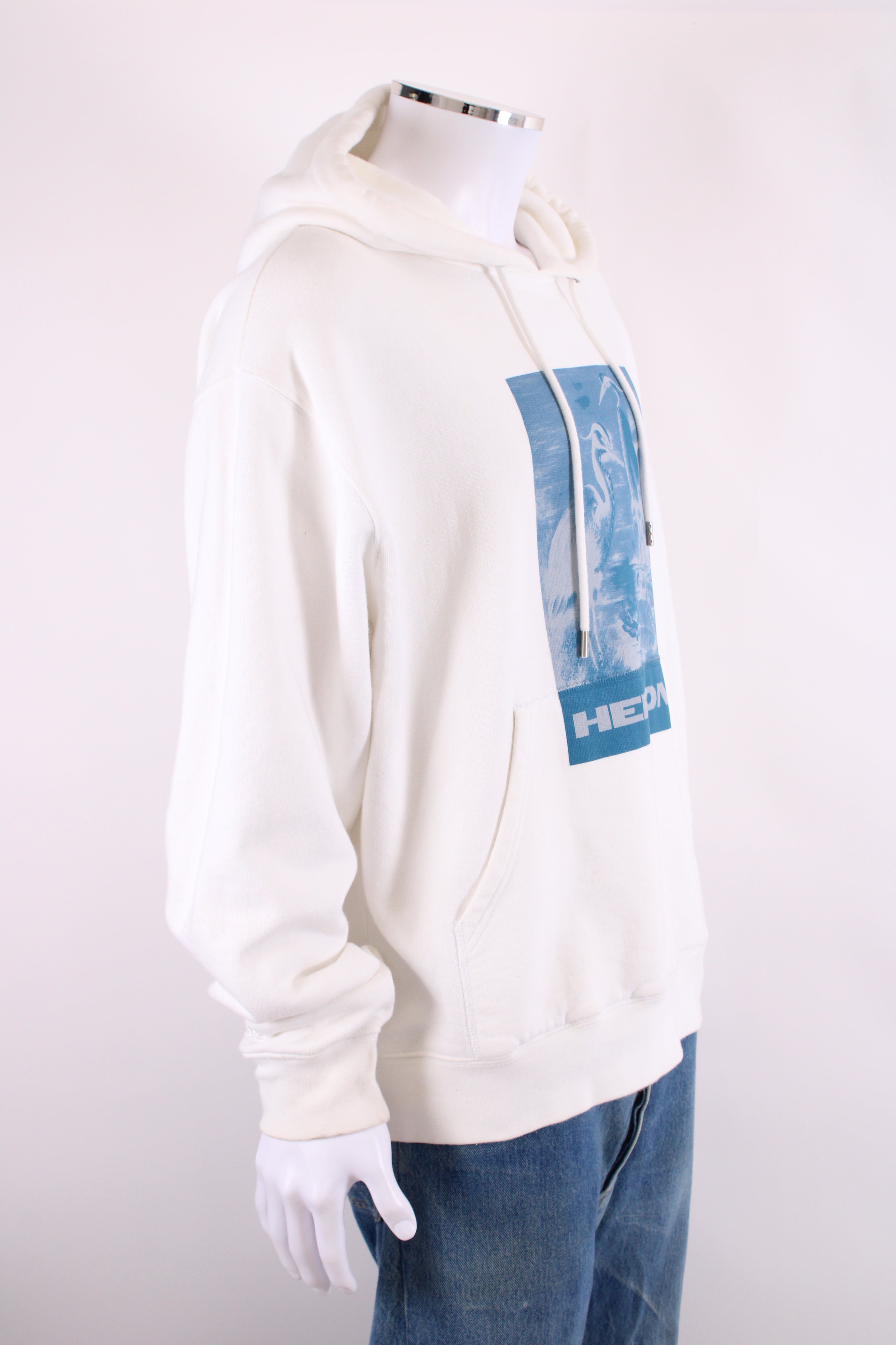Heron Preston Blue Halo Hoodie White L