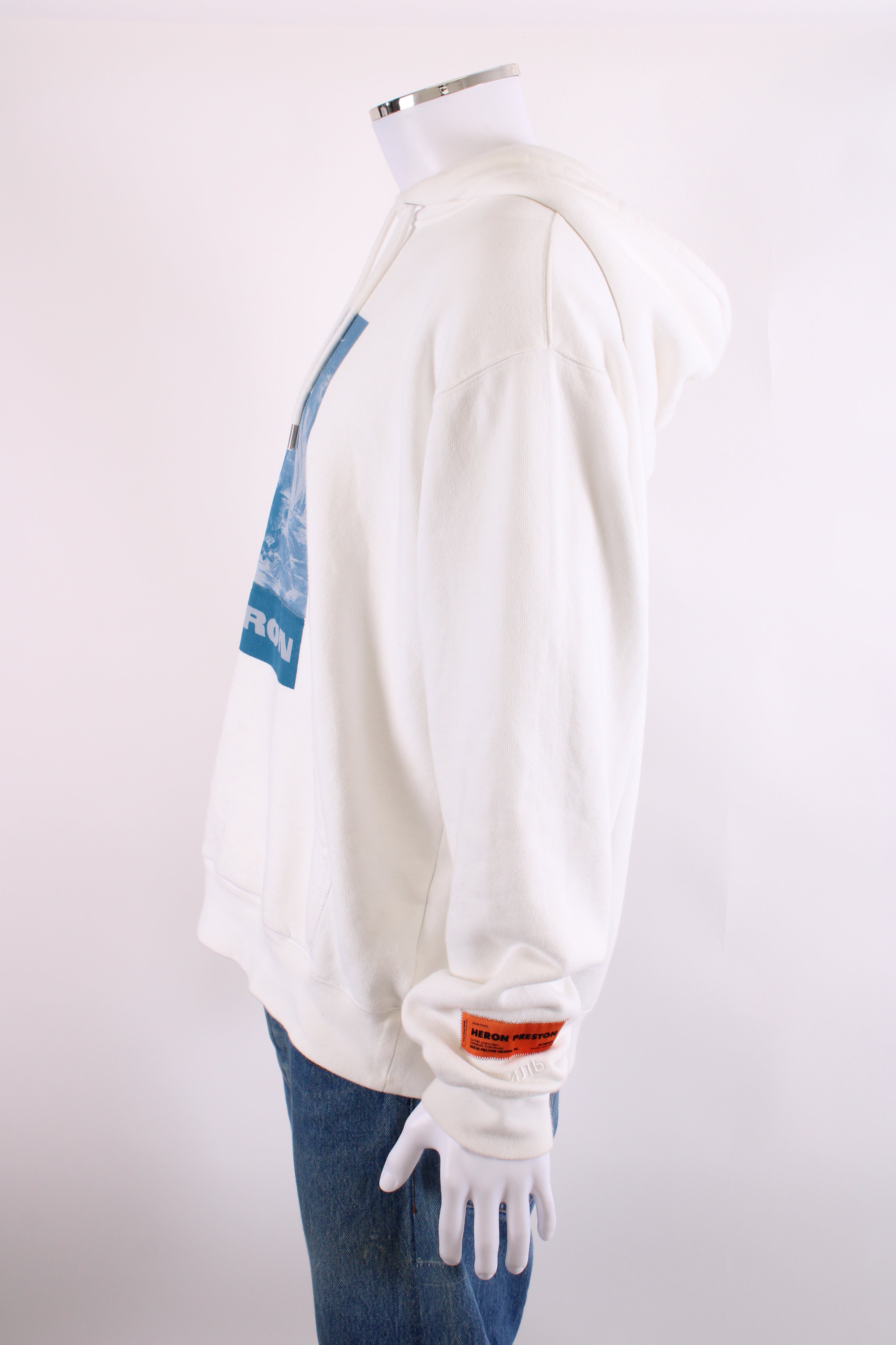 Heron Preston Blue Halo Hoodie White L